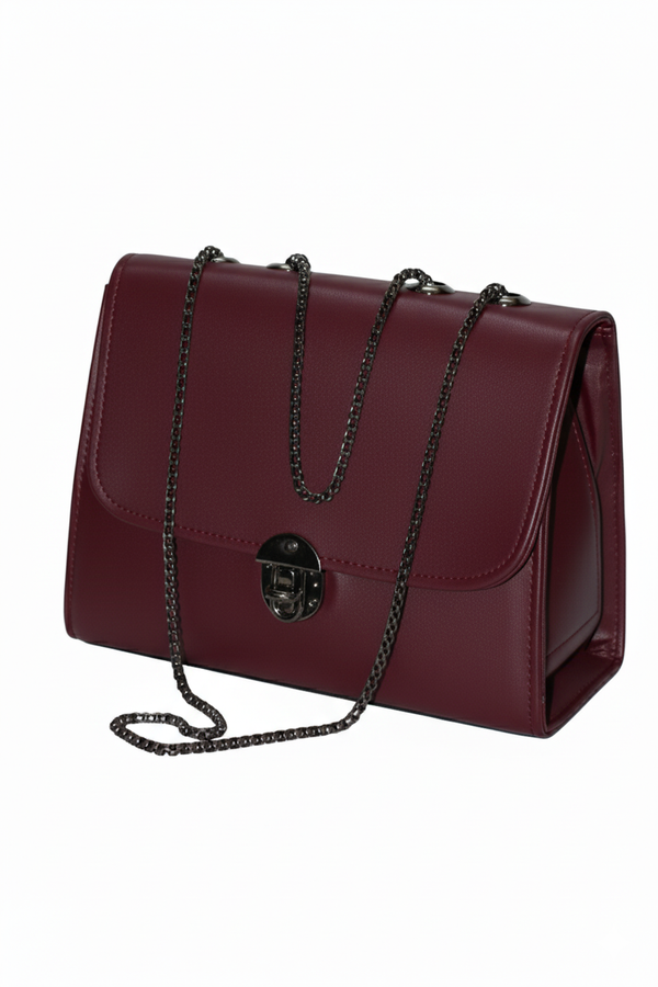 Parachute Silk Handbag black Buckle and chain